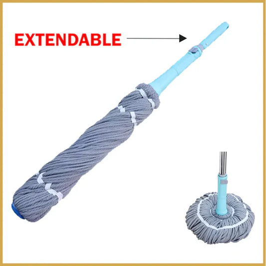 Extendable 2-in-1 Twist Mop | 360° Rotatable Floor Cleaning Mop